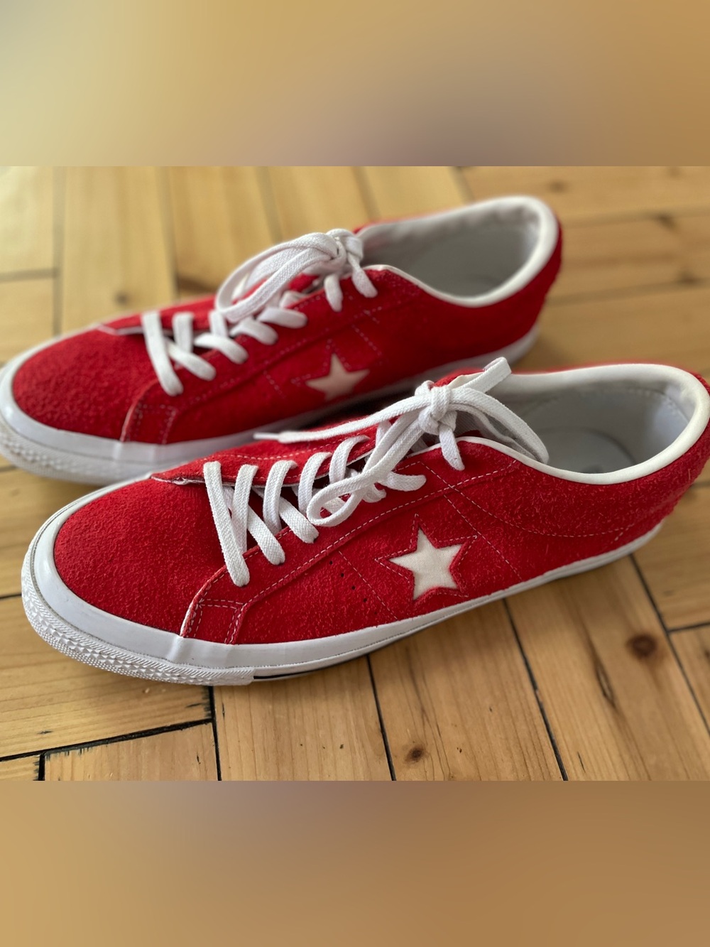 CONVERSE ONE STAR OX  beautiful red color. Size 12 - Picture 8 of 9